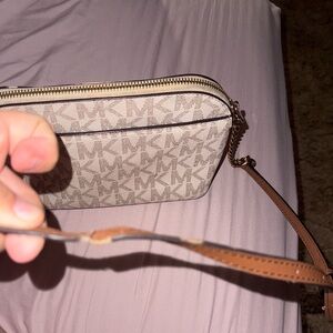 Michael Kors Monogram Tan Crossbody Bag